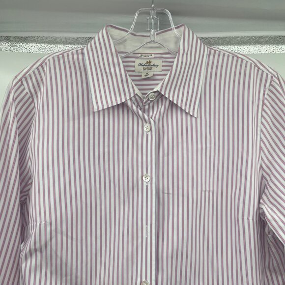 J.Crew Haberdashery Womens Striped Button Up Top Long Sleeve Size Medium - Picture 2 of 8